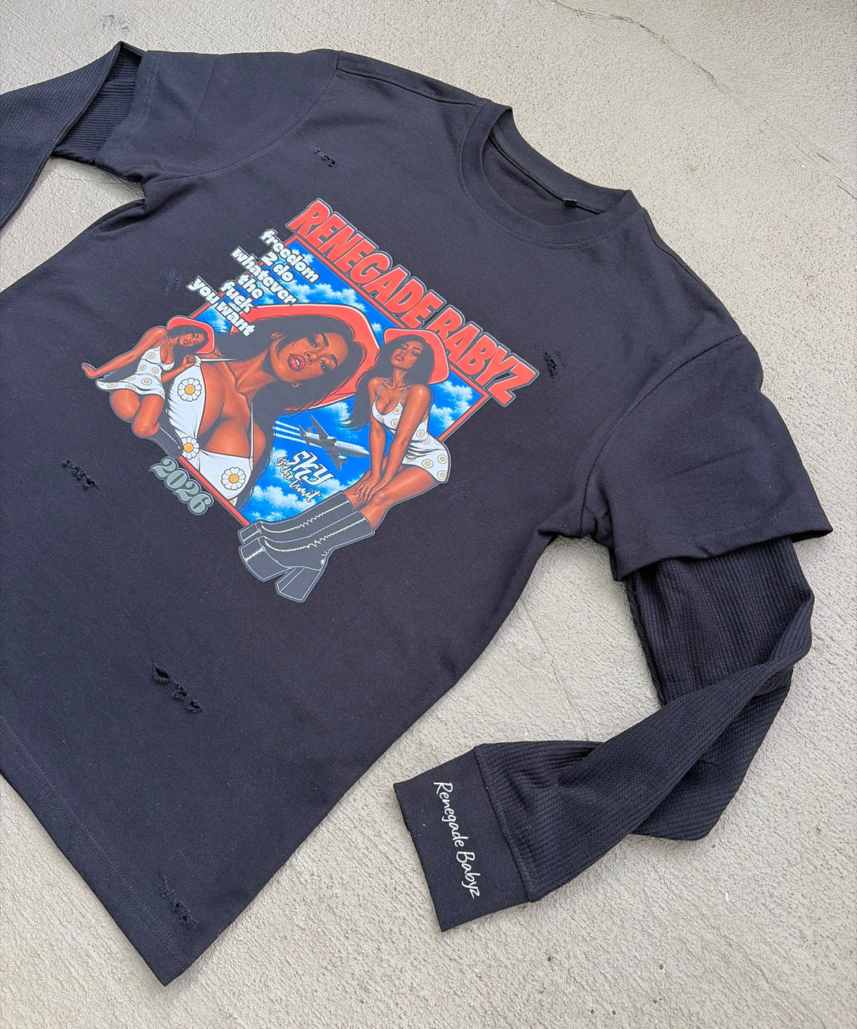 “Sky’s The Limit” skater tee’s