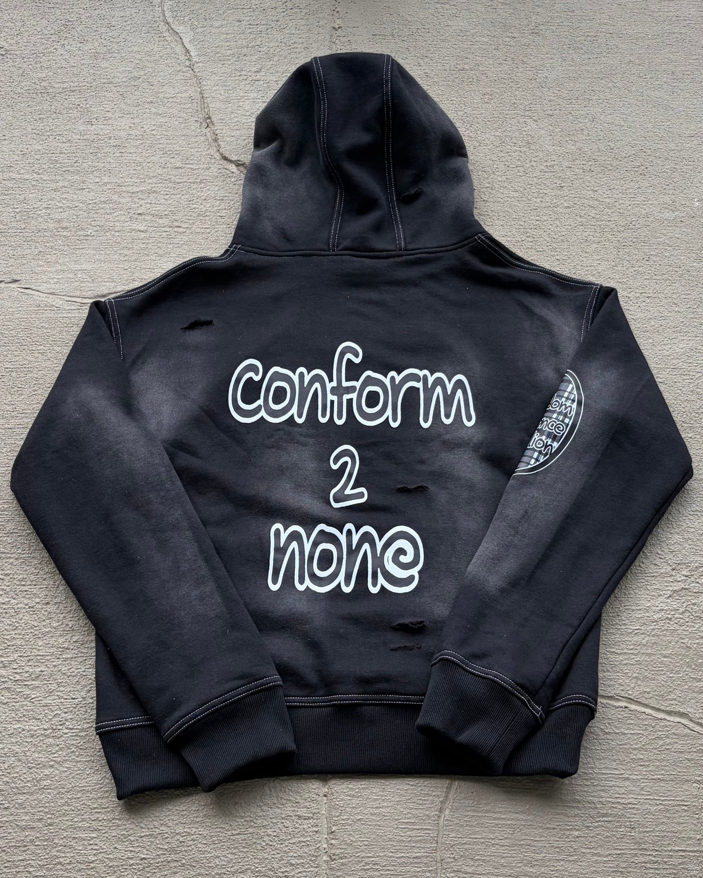 NEW! “Conform 2 None” hoodies