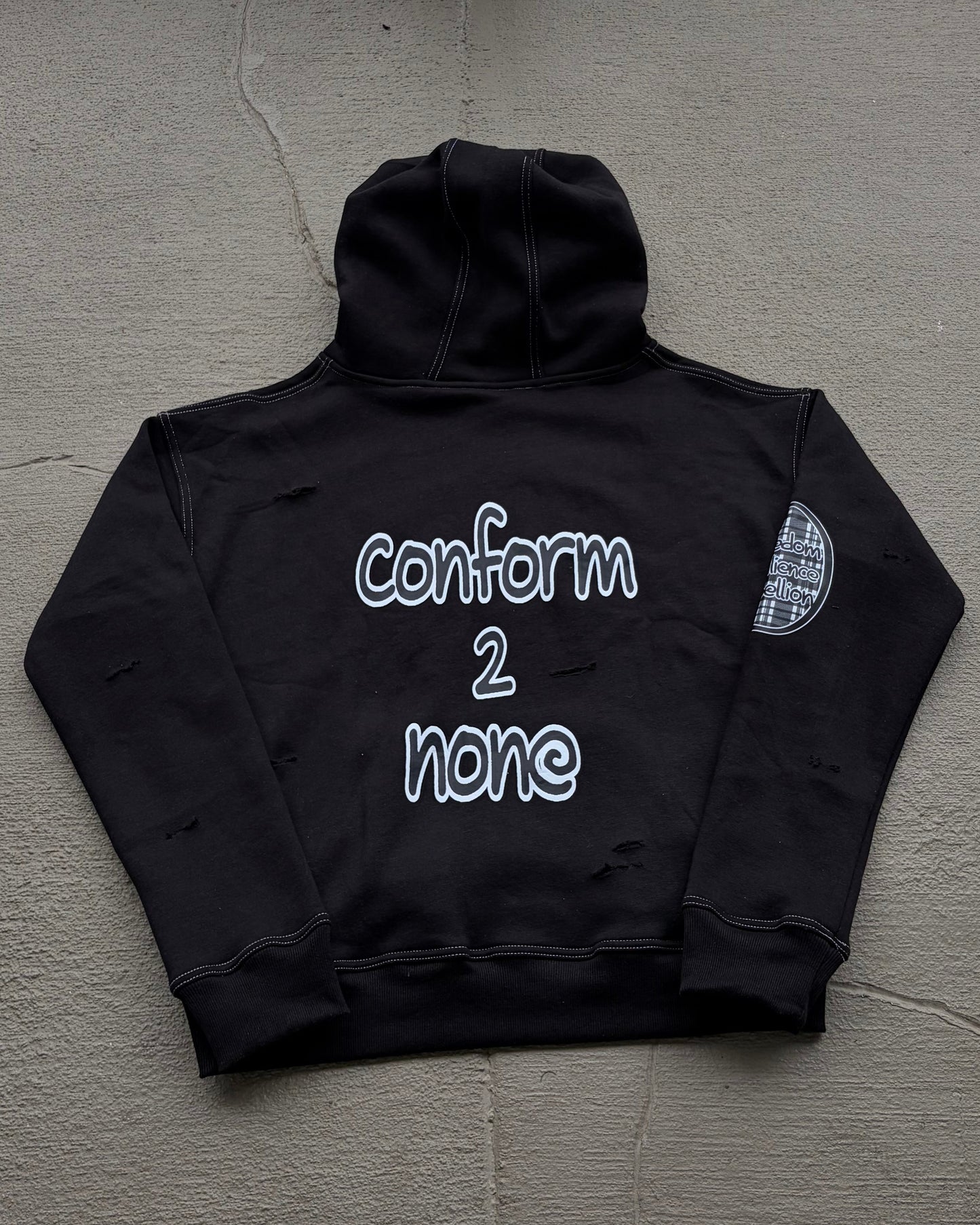 NEW! “Conform 2 None” hoodies