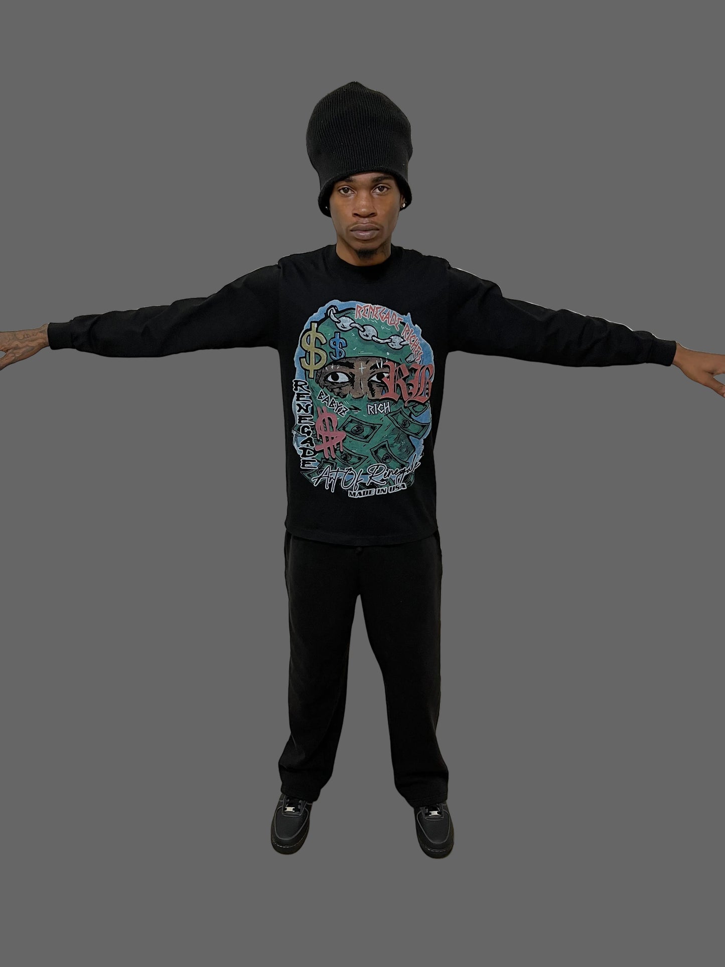 “Renegade Riches” graphic long sleeve