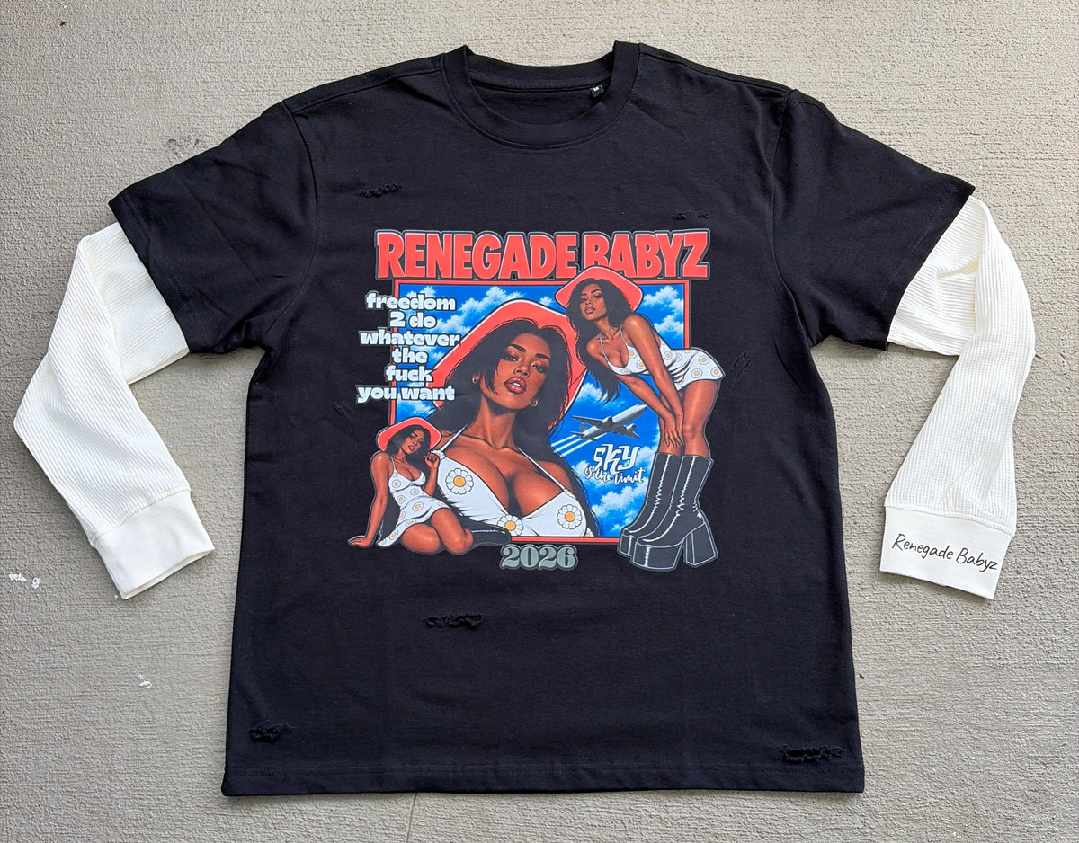 “Sky’s The Limit” skater tee’s