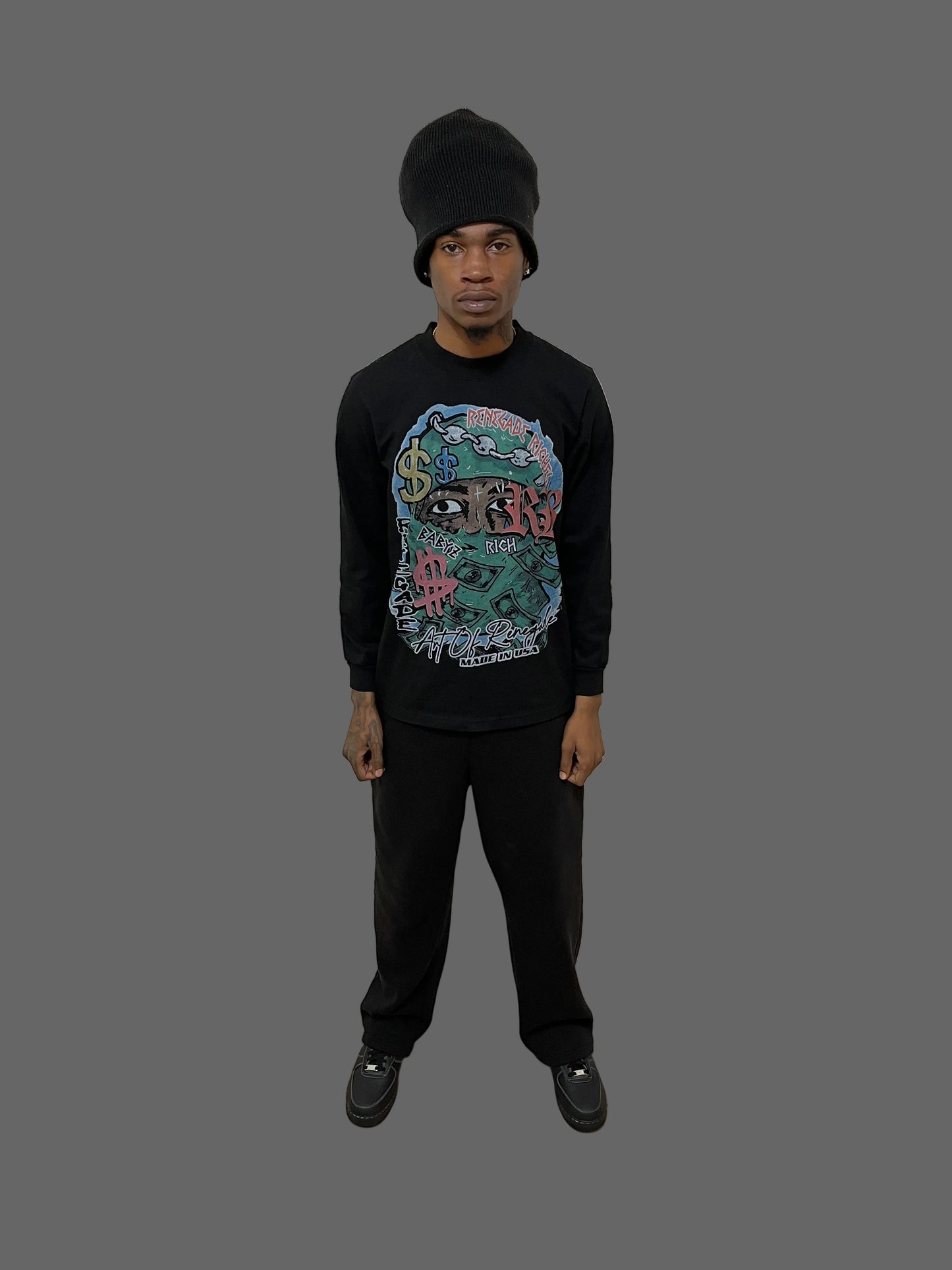 “Renegade Riches” graphic long sleeve