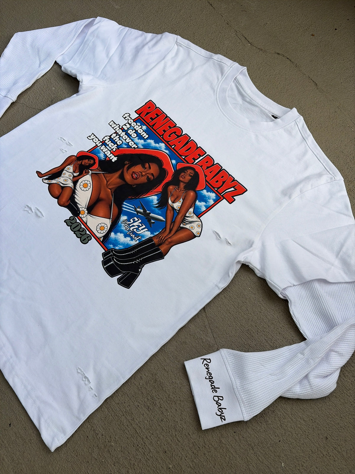 “Sky’s The Limit” skater tee’s