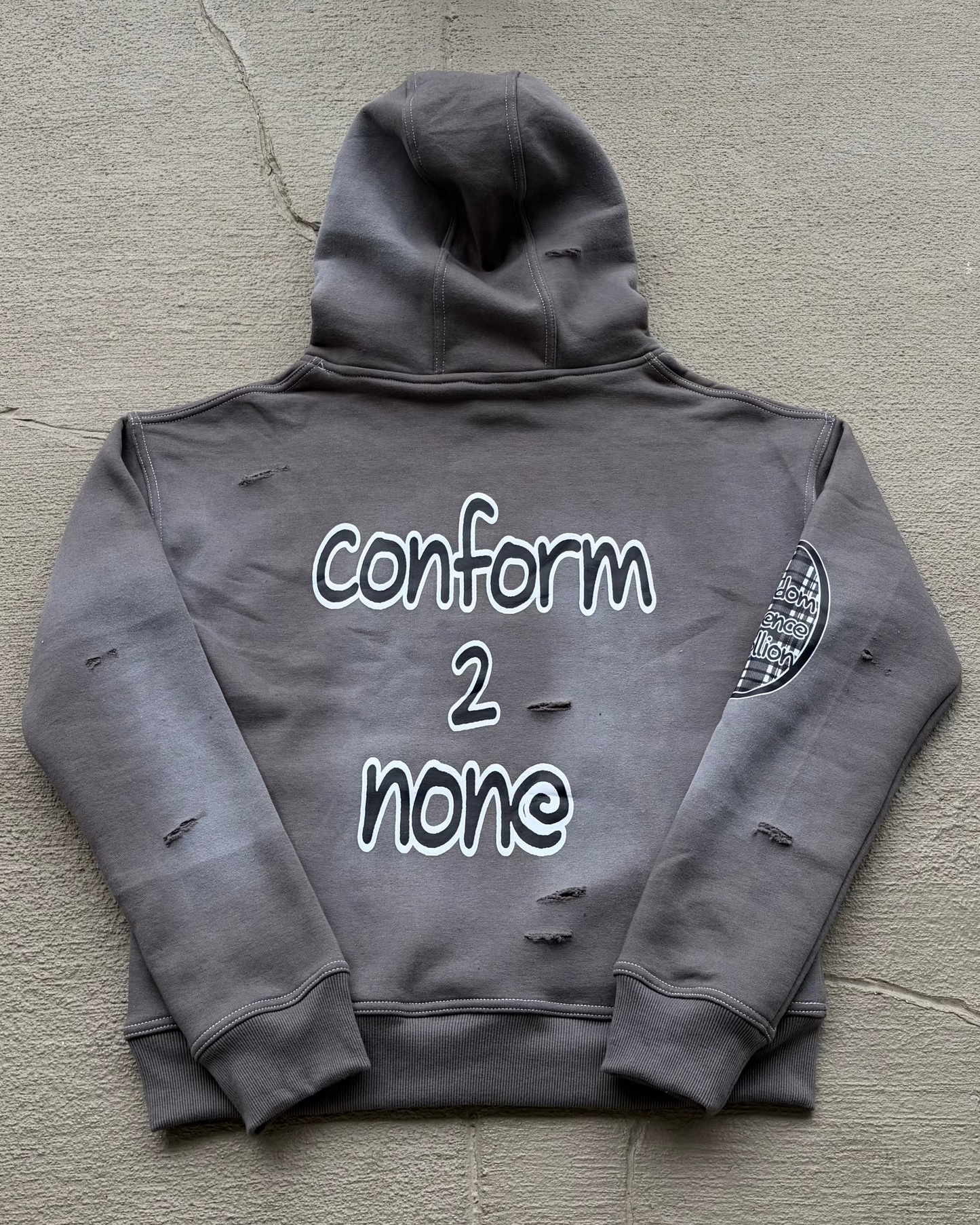 NEW! “Conform 2 None” hoodies